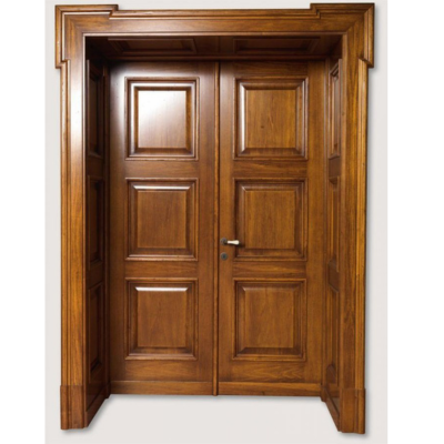 Double teak wood entrance door