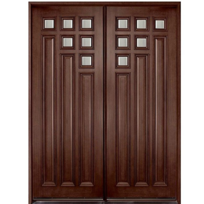 Double teak wood entrance door