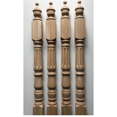 Carved wooden pillar made from premium teak wood