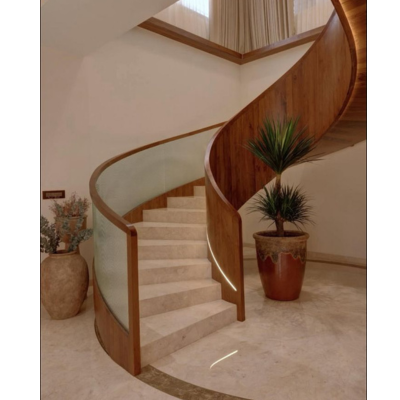 Wooden railing for staircase