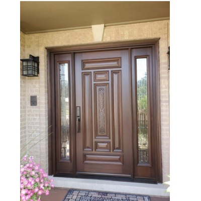Solid teak wood single door design for home interiors Hyderabad